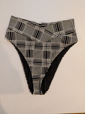 Aerie Jacquard High Waisted High Cut Cheeky Swim Bottom